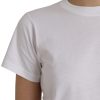 White Cotton Crew Neck Short Sleeves T-shirt - Image 6