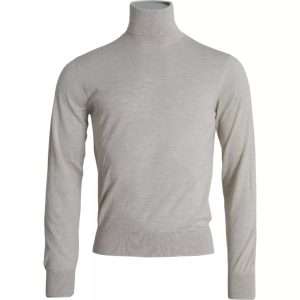 Pullover Beige Cashmere Turtleneck Sweater