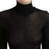 Black Viscose Turtle Neck Pullover Sweater - Image 3