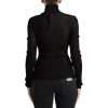 Black Viscose Turtle Neck Pullover Sweater - Image 2