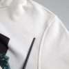 White Caesar Cotton Hooded Pullover Sweater - Image 7