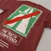 Maroon Printed Crewneck Tee Cotton T-shirt - Image 5