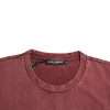 Maroon Print Round Neck Short Sleeves T-shirt - Image 5