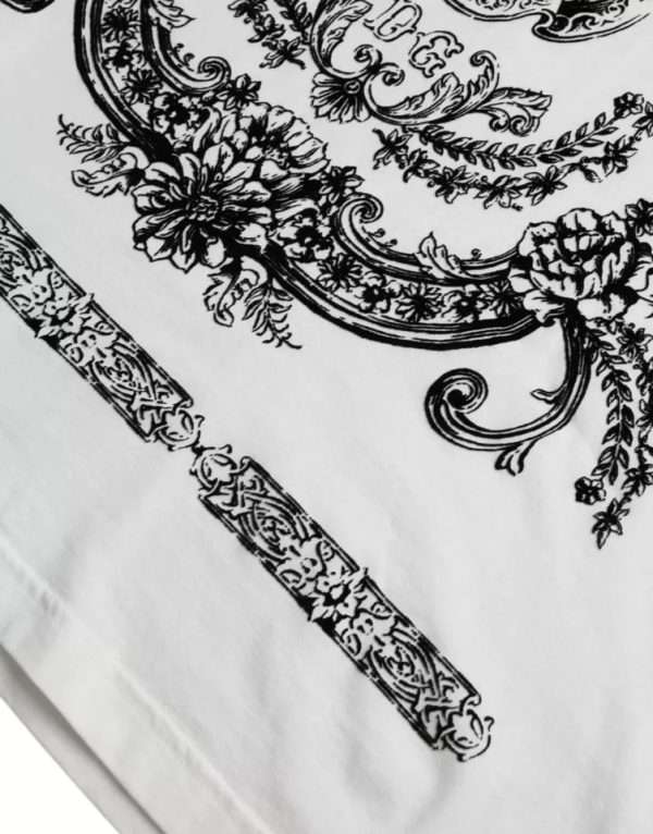 White Lion Crown Logo Cotton Crewneck T-shirt - Image 5