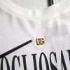 White Logo Cotton Round Neck Short Sleeves T-shirt - Image 6