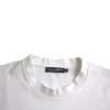 White Logo Embossed Cotton Crewneck T-shirt - Image 4
