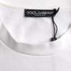 White Logo Embossed Cotton Crewneck T-shirt - Image 5