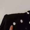 Black Polka Dots Silk Pussy Bow Long Sleeves Top - Image 7