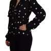 Black Polka Dots Silk Pussy Bow Long Sleeves Top - Image 4