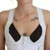White Viscose Sleeveless Cropped Bustier Top - Image 5