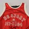 Red Nylon Logo Print Sleeveless Jersey Top - Image 8