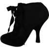 Black Suede Stretch Ankle Boots Booties Shoes - Image 3