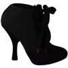 Black Suede Stretch Ankle Boots Booties Shoes - Image 8