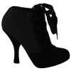 Black Suede Stretch Ankle Boots Booties Shoes - Image 3