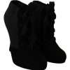 Black Suede Stretch Ankle Boots Booties Shoes - Image 8