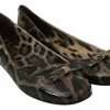 Brown Leopard Ballerina Flats Leather Shoes - Image 3