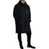 Black Nylon Hooded Parka Coat Winter Jacket - Image 3