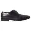 Black Leather Derby Formal Dress Men Shoes - Image 7