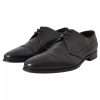 Black Leather Derby Formal Dress Men Shoes - Image 8
