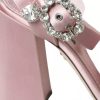 Pink Turkey Feather Crystal Sandals Shoes - Image 3