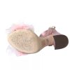 Pink Turkey Feather Crystal Sandals Shoes - Image 4