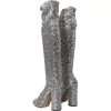 Silver Sequined High Boots Stretch Shoes - Image 4