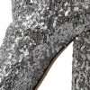 Silver Sequined High Boots Stretch Shoes - Image 8