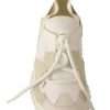 White Fabric Suede Sorrento Lace Up Sneakers Shoes - Image 7