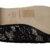Black Floral Lace Loafers Flats Shoes - Image 8