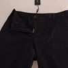 Black Cotton Cropped Capri Pants - Image 7
