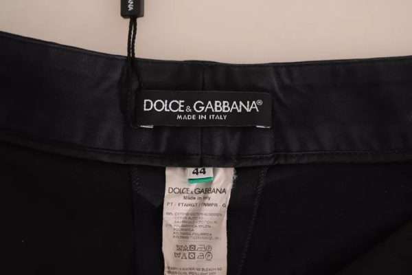 Black Cotton Cropped Capri Pants - Image 6