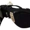 Black Floral Embellish Heels Mary Janes Pumps Shoes - Image 2