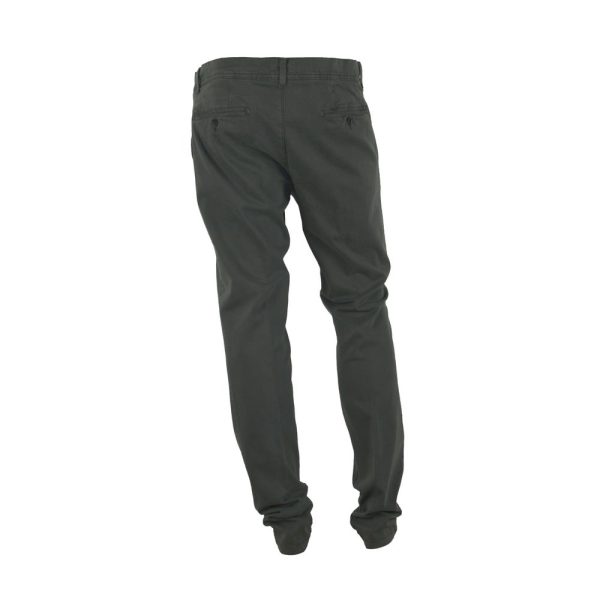 Elegant Gray Italian Cotton Trousers - Image 2