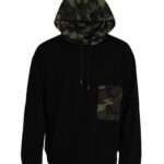 Black Camouflage Hooded Sweatshirt Sweater