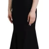 Black Dress Sheath Flare Viscose Dress - Image 2