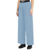 Light Blue Polyester Women Palazzo Pants - Image 3