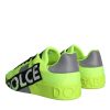 Neon Green Logo Tape Low Top Sneakers Shoes - Image 6