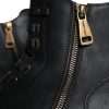 Black Lace Up Mid Calf Boots Men Shoes - Image 7