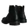 Black Lace Up Mid Calf Boots Men Shoes - Image 4