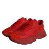 Red Leather Daymaster Low Top Sneakers Shoes - Image 3