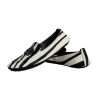 Black White Calf Fur Slip On Loafers Men Shoes - Image 7