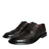 Black Leather Oxford Wingtip Formal Men Shoes - Image 3