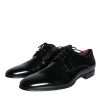 Black Calfskin Leather Derby Dress Men Shoes - Image 3