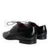 Black Calfskin Leather Derby Dress Men Shoes - Image 4