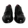 Black Calfskin Leather Derby Men Dress Shoes - Image 2