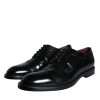 Black Calfskin Leather Derby Men Dress Shoes - Image 3