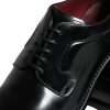 Black Calfskin Leather Derby Men Dress Shoes - Image 8