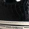 Black Leather Men Low Top Sneakers Shoes - Image 5