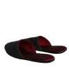 Black Faux Fur Slides Slippers Slip On Shoes - Image 4