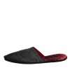 Black Faux Fur Slides Slippers Slip On Shoes - Image 5